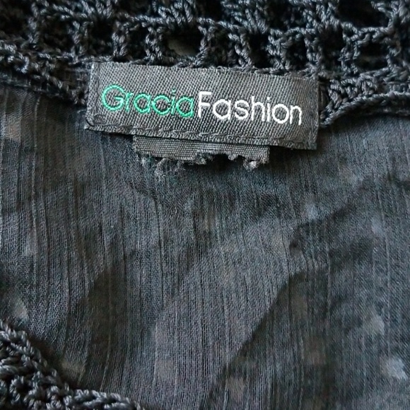 Dressy Sheer Poncho Cardigan Coverup - Picture 4 of 4